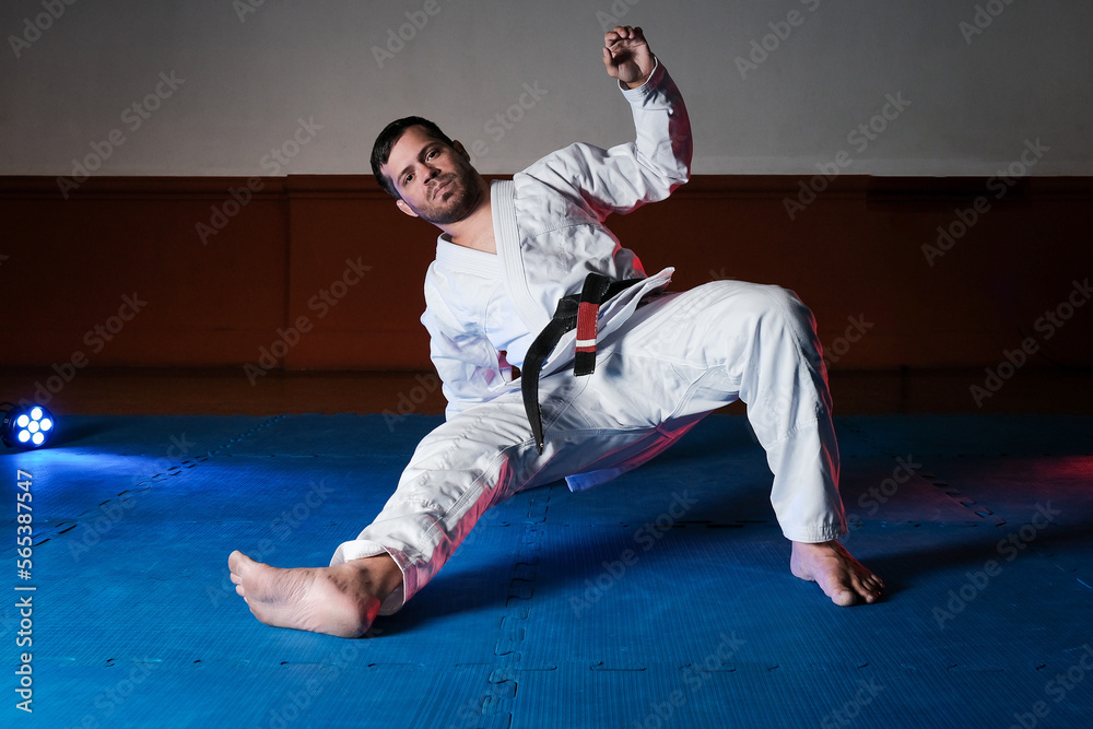Man in brazilian jiujitsu practice Man in brazilian jiujitsu practice