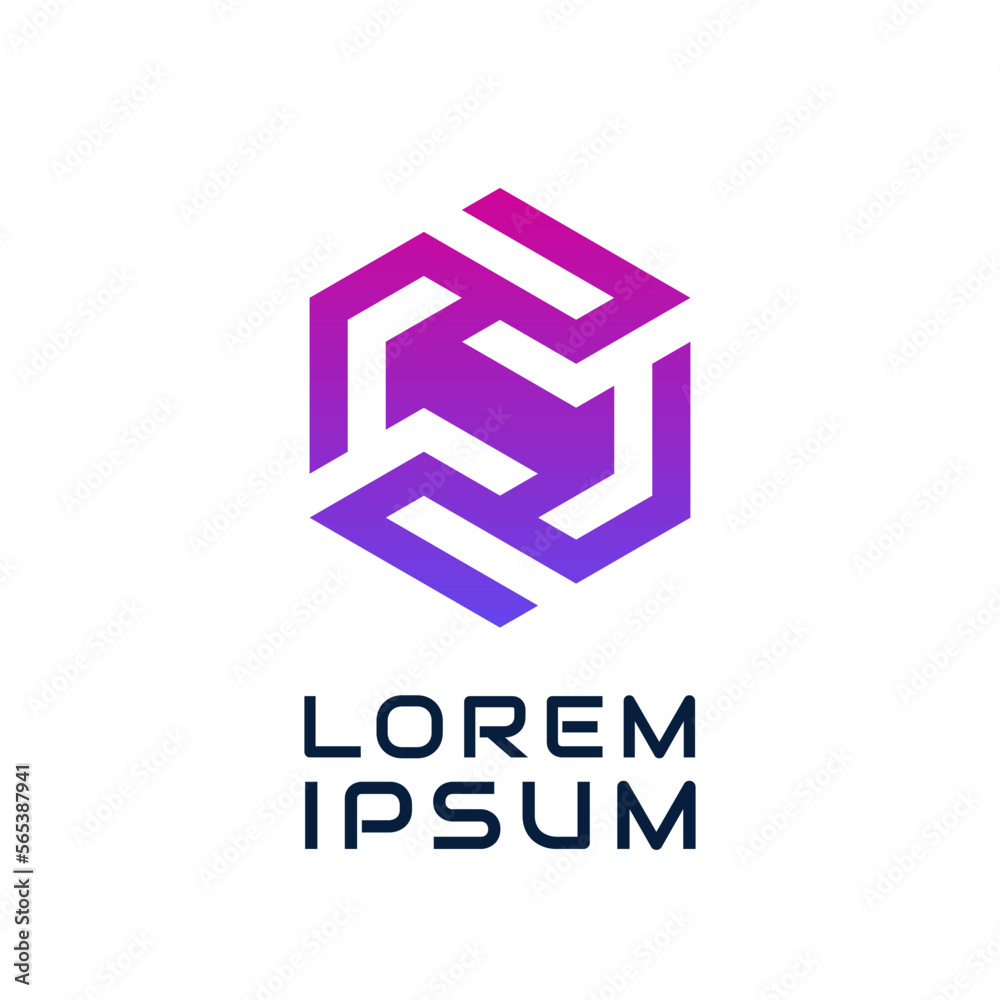 modern hexagon letter S logo design template modern hexagon letter S logo design template