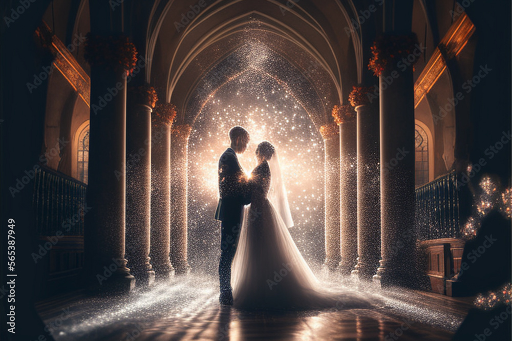 Pareja Novios Matrimonio Boda - Couple Wedding Marriage - Generative AI