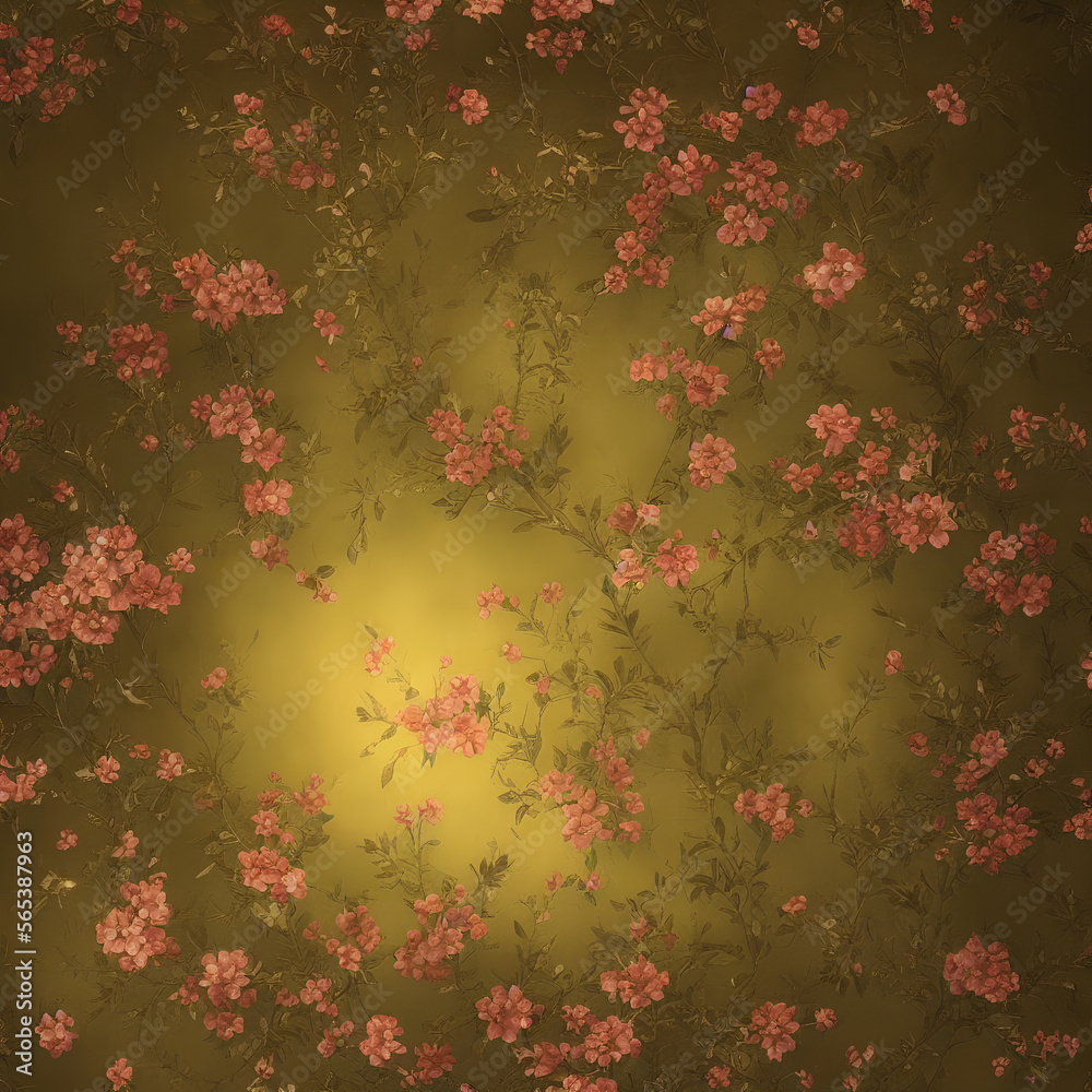 Vintage floral background, 4K, Developed using Generative AI Tools