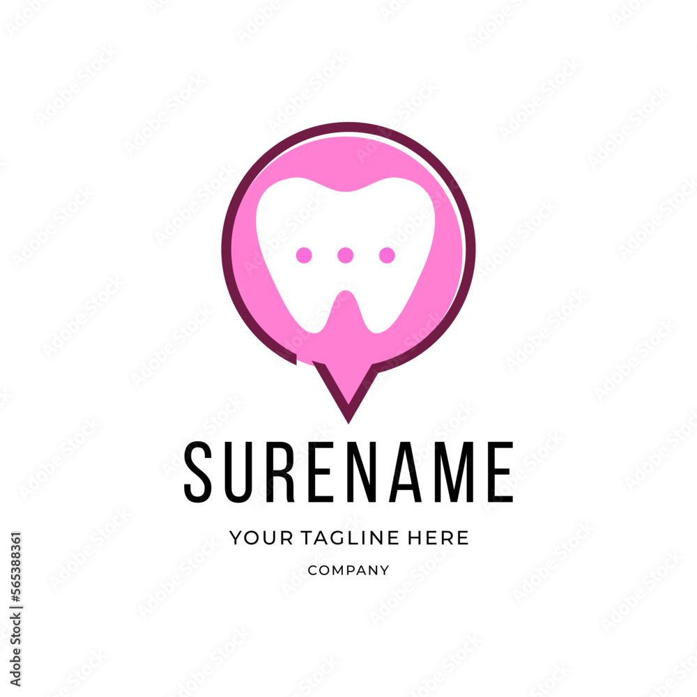 Dental bubble chat talk information health care logo design illustration custom logo design inspiration Dental bubble chat talk information health care logo design illustration custom logo design inspiration