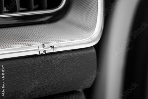 Volvo's interior badges with a Swedish flag