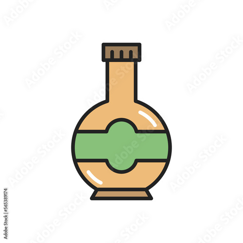 A bottle of chacha icon. High quality coloured vector illustration.