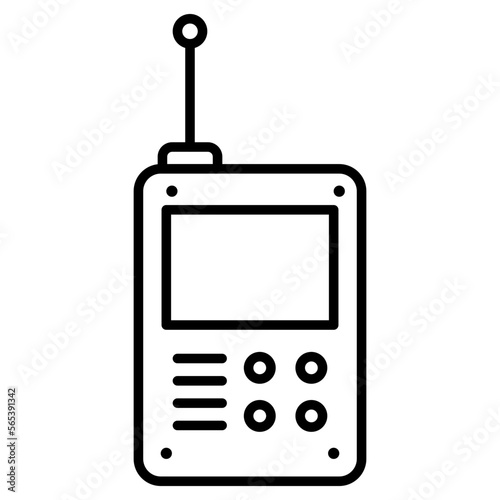 Gas detector icon line isolated on white background. Black flat thin icon on modern outline style. Linear symbol and editable stroke. Simple and pixel perfect stroke vector illustration