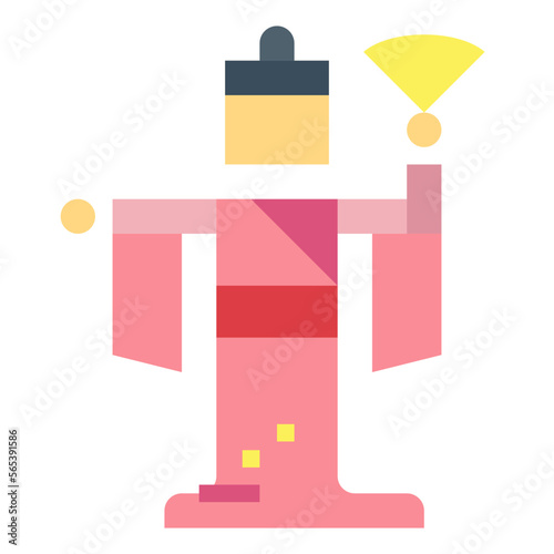 kabuki flat icon style