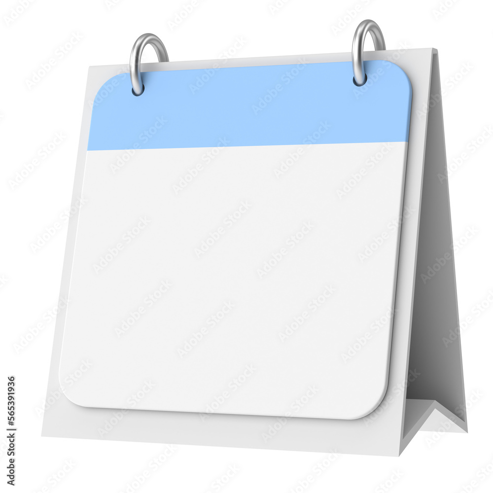Empty calendar. 3D calendar. 3D illustration. Empty calendar. 3D calendar. 3D illustration.