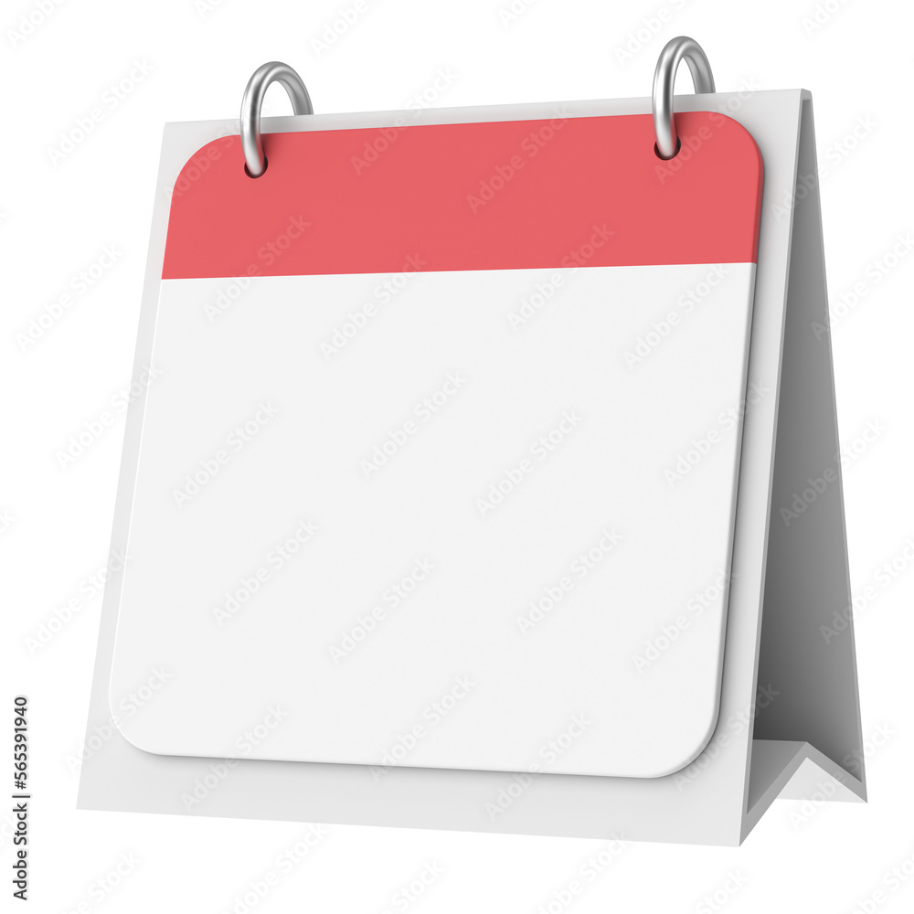 Empty calendar. 3D calendar. 3D illustration. Empty calendar. 3D calendar. 3D illustration.