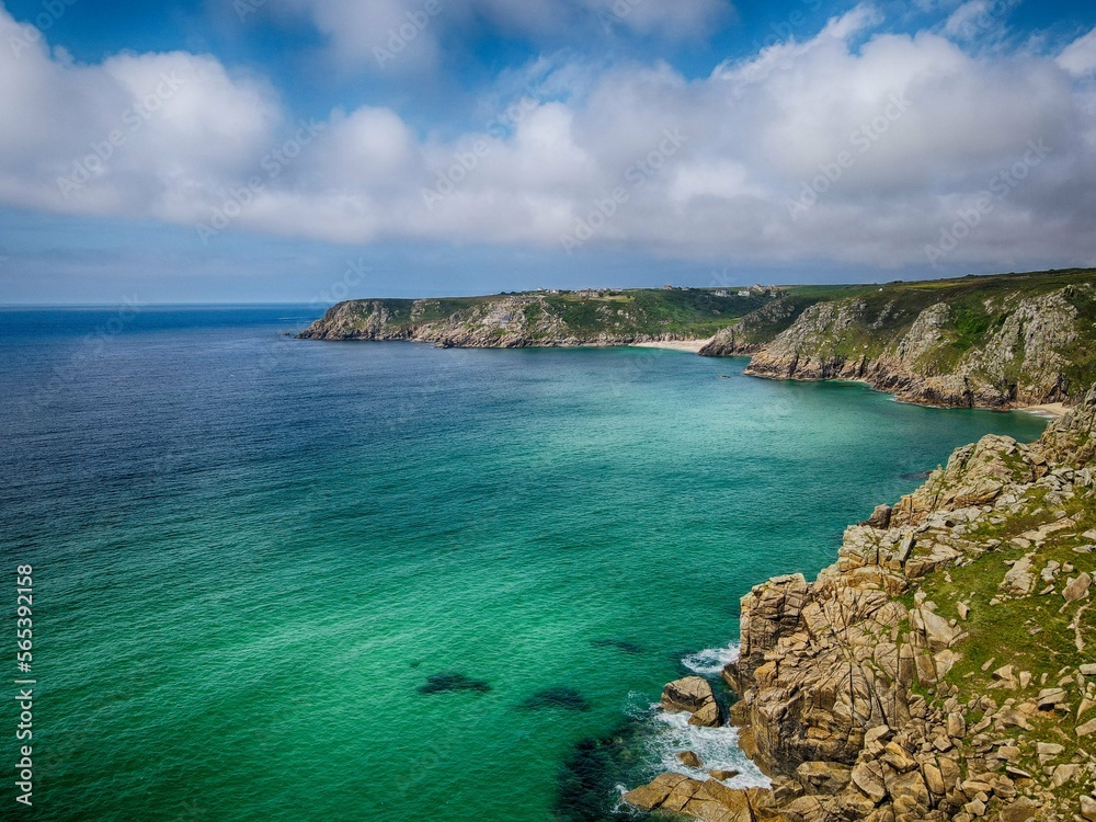Fototapeta premium view of the coast of the sea