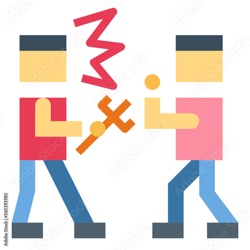 battle flat icon style