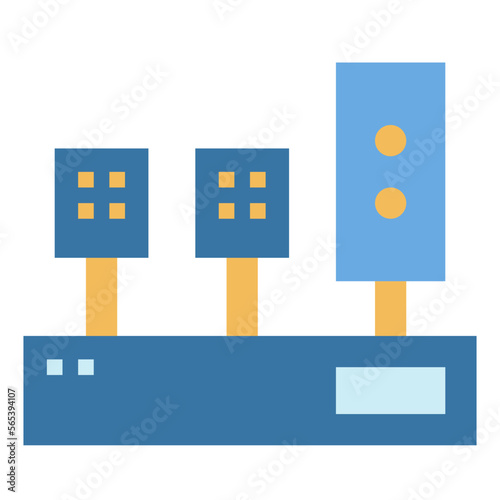 pedals flat icon style