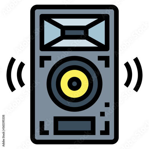 home theater filled outline icon style