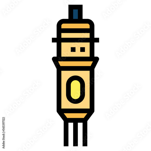 cartridge filled outline icon style