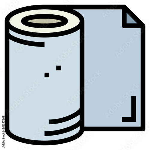 tissue filled outline icon style