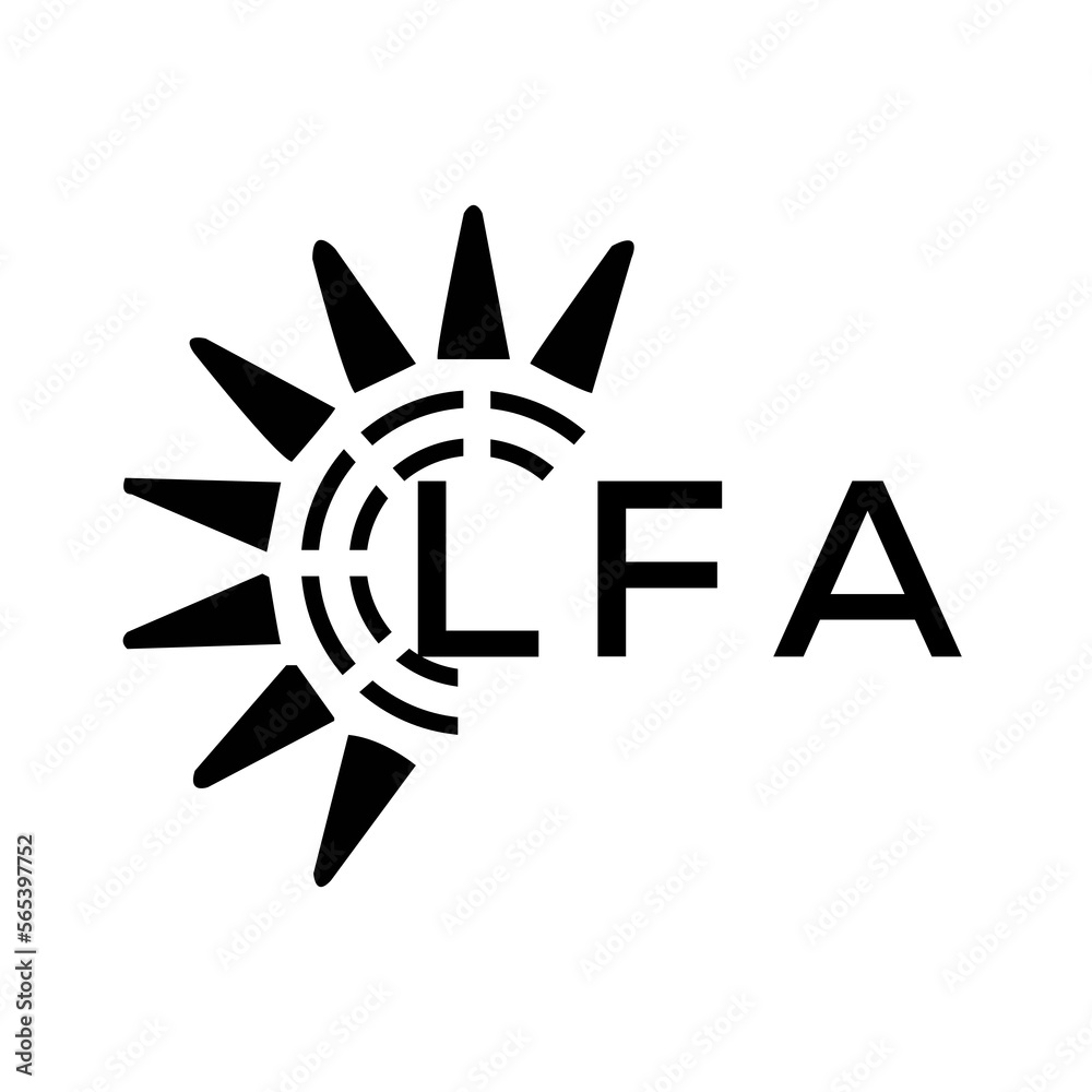 Lfa Letter Logo Lfa Image On White Background And Black Letter Lfa