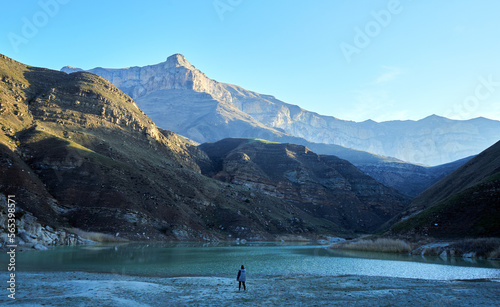 person in the mountains