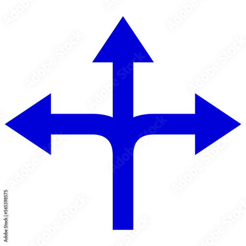 Wallpaper Mural Three Way Arrow Sign on Transparent Background Torontodigital.ca