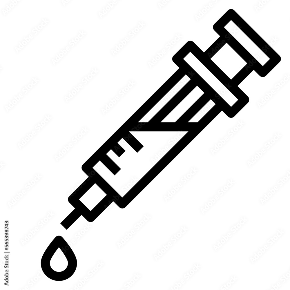 syringe line icon style syringe line icon style