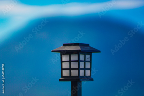 lantern on blue sky background
