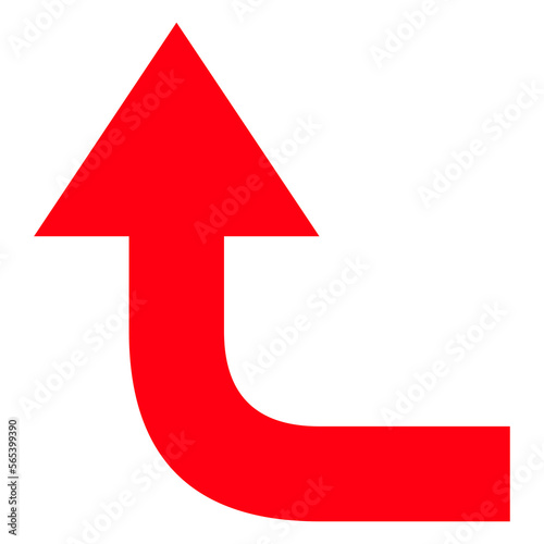 Directional Arrow Symbol on Transparent Background