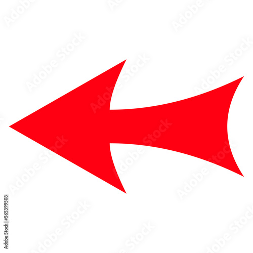 Directional Arrow Symbol on Transparent Background