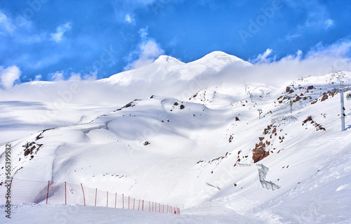 ski resort in the mountains