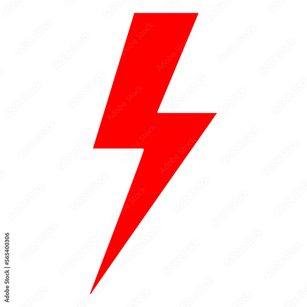 Lightening Thunder Electric Sign on Transparent Background Lightening Thunder Electric Sign on Transparent Background
