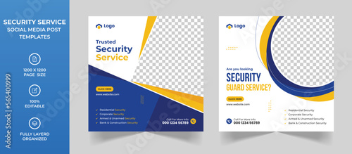 Security guard service social media instagram post web banner design