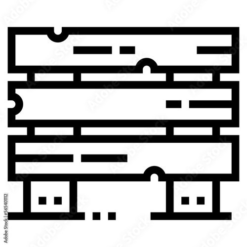 Fence line icon style