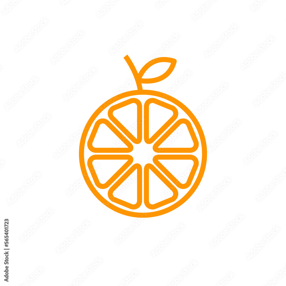 Orange icon vector logo design template Orange icon vector logo design template