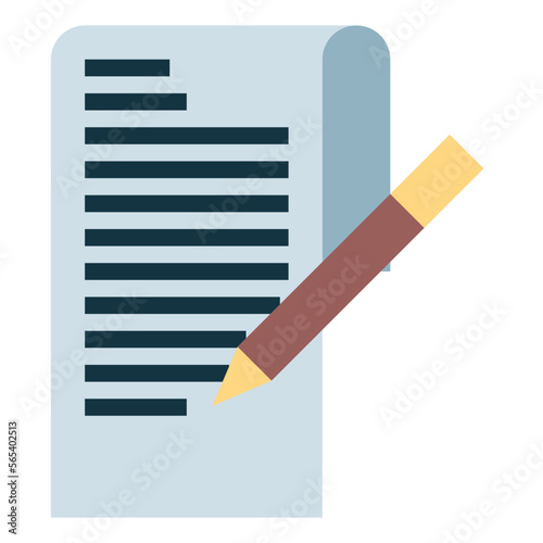 writing flat icon style