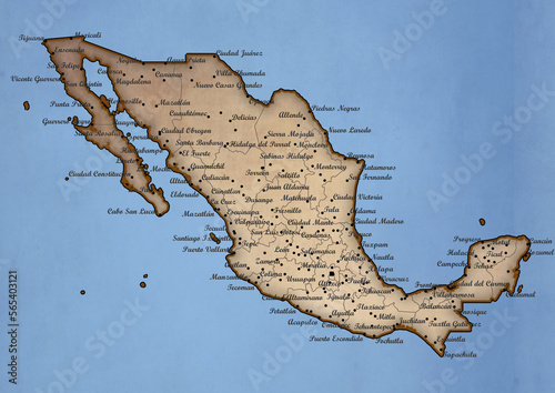 Mexico vintage map