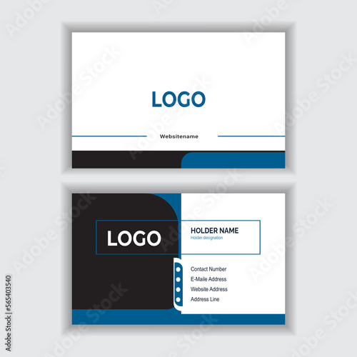 Set of modern business card print templates. Personal visiting card with company logo. Vector illustration. Stationery design Minimal and Corporate look Education, and suitable for all