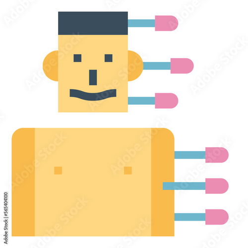 acupuncture flat icon style