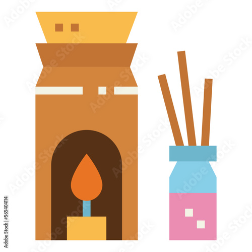 aromatherapy flat icon style