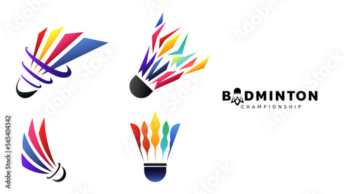 Shuttlecock icon symbol vector, Modern design and beautiful colors isolated on white background, illustration Vector EPS 10 , can use for  Badminton Championship Logo