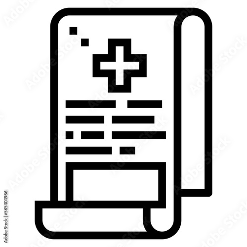 medical report line icon style