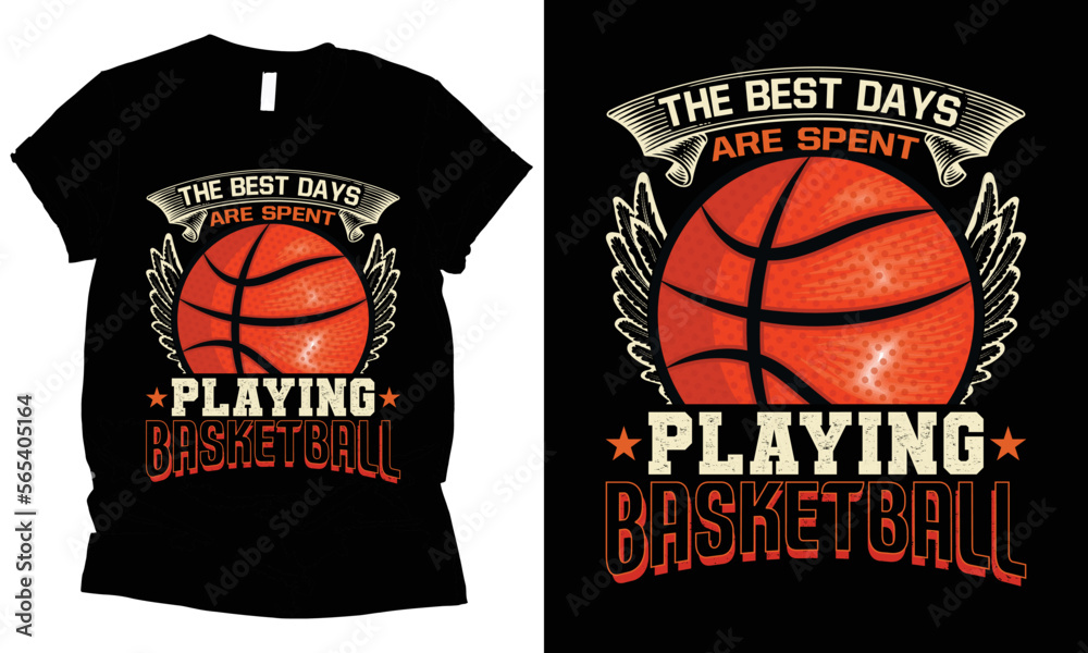 The best days are spent playing basketball t-shirt design. The best days are spent playing basketball t-shirt design.