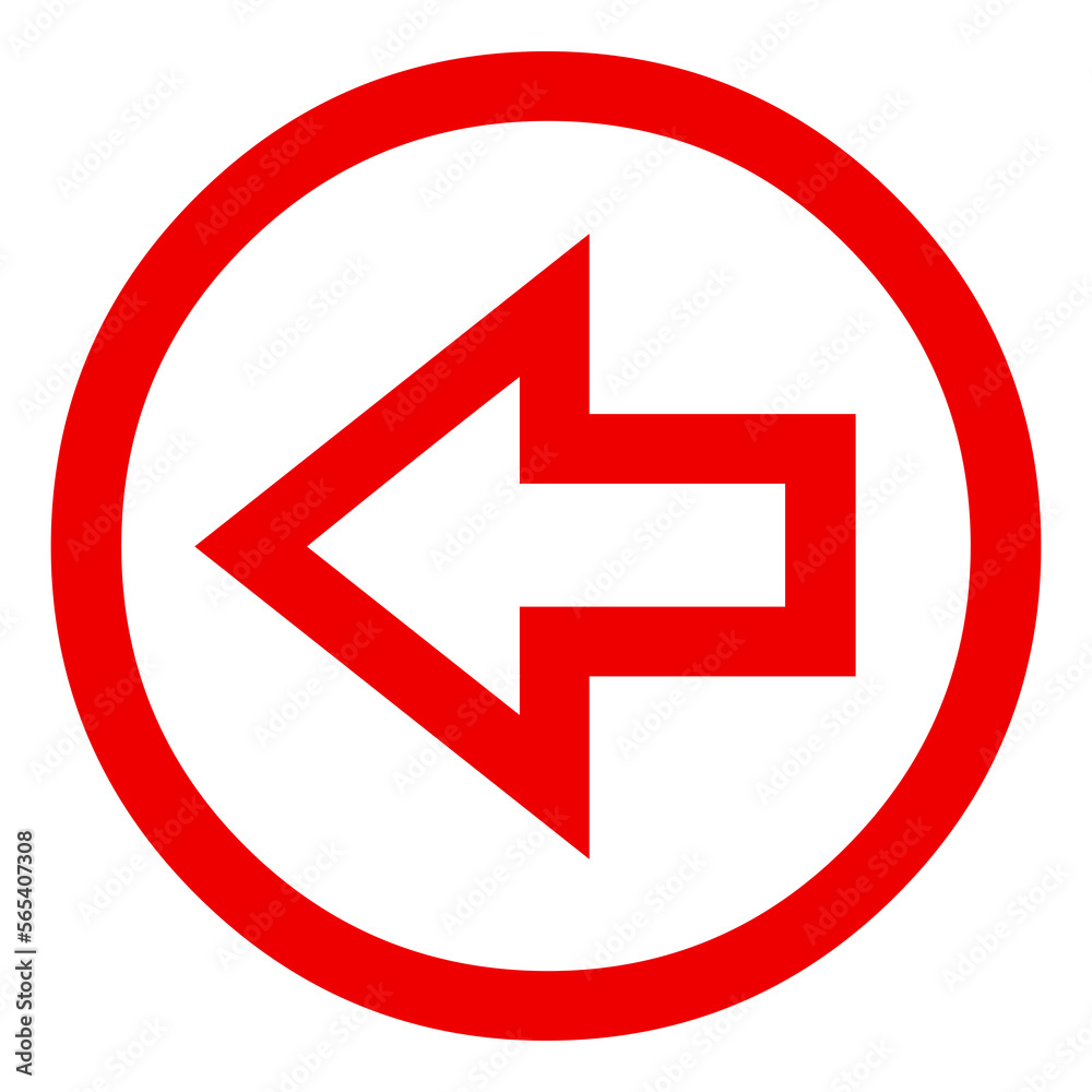 Directional Arrow Sign on Transparent Background Directional Arrow Sign on Transparent Background