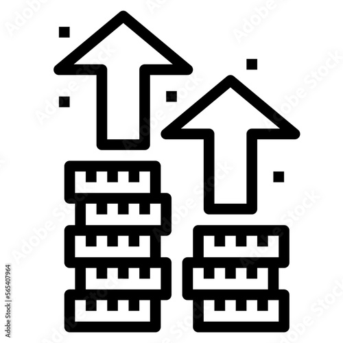 growth line icon style