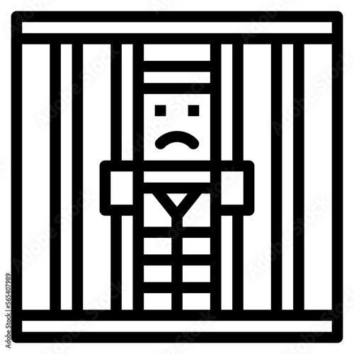 jail line icon style