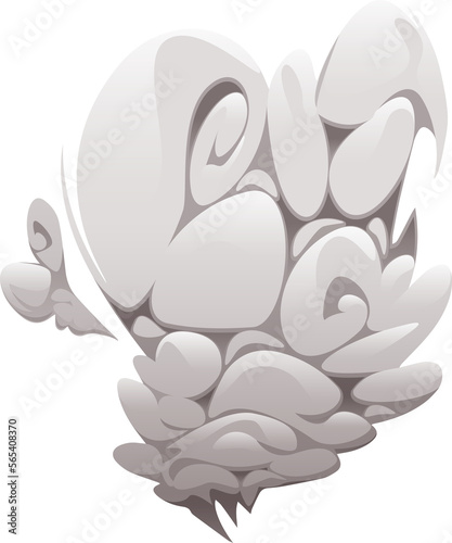 Comic smoke clouds of speed motion explosion