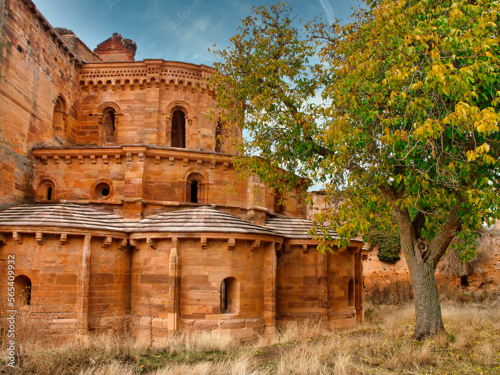 Fototapeta premium Ruins of the Cistercian monastery of Santa Maria de Moreruela, Zamora, Spain