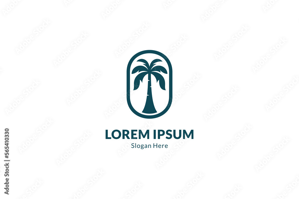 Palm tree vector logo in simple design Palm tree vector logo in simple design