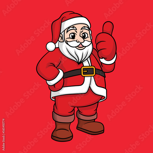 krishmas santa hand drow illustration