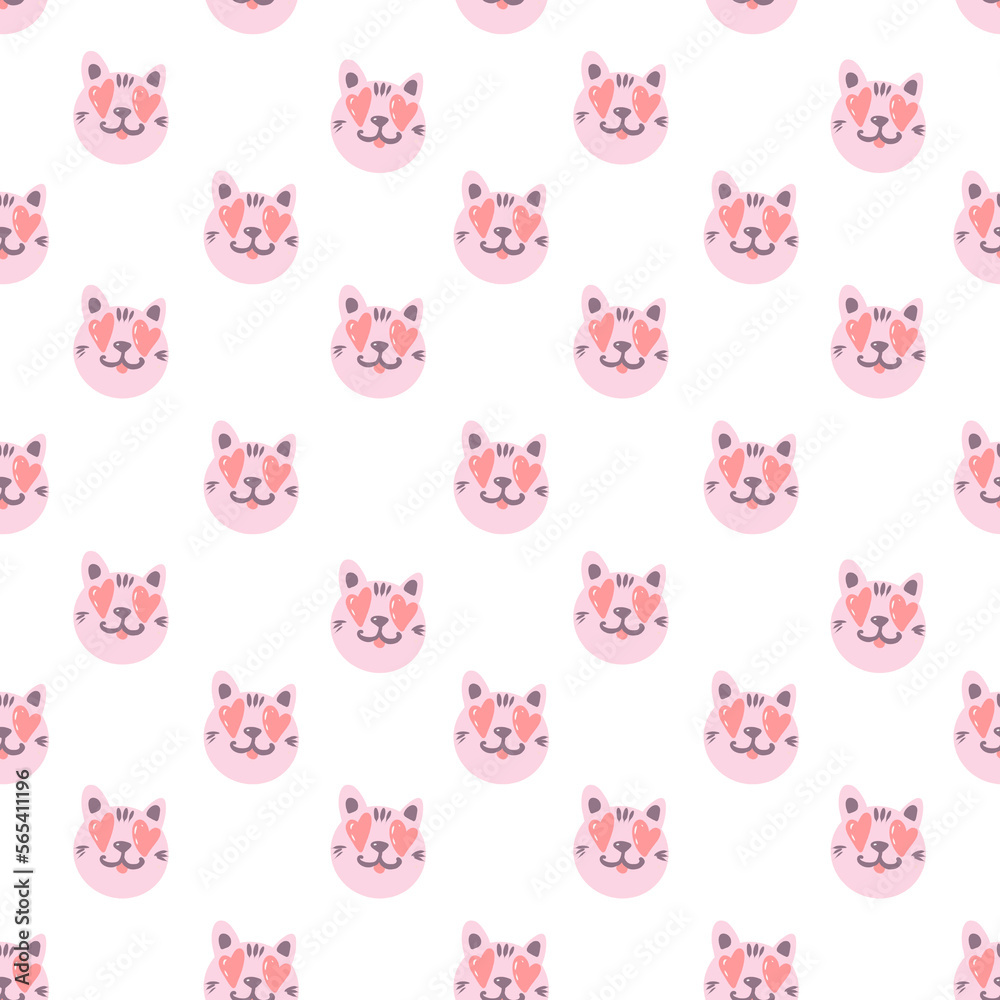 seamless pattern with cats seamless pattern with cats