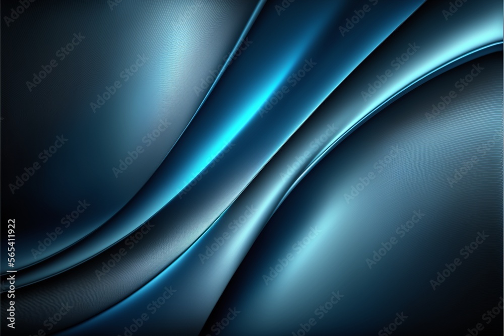 Abstrakter dekorativer Metall Hintergrund in Blau, ai generativ