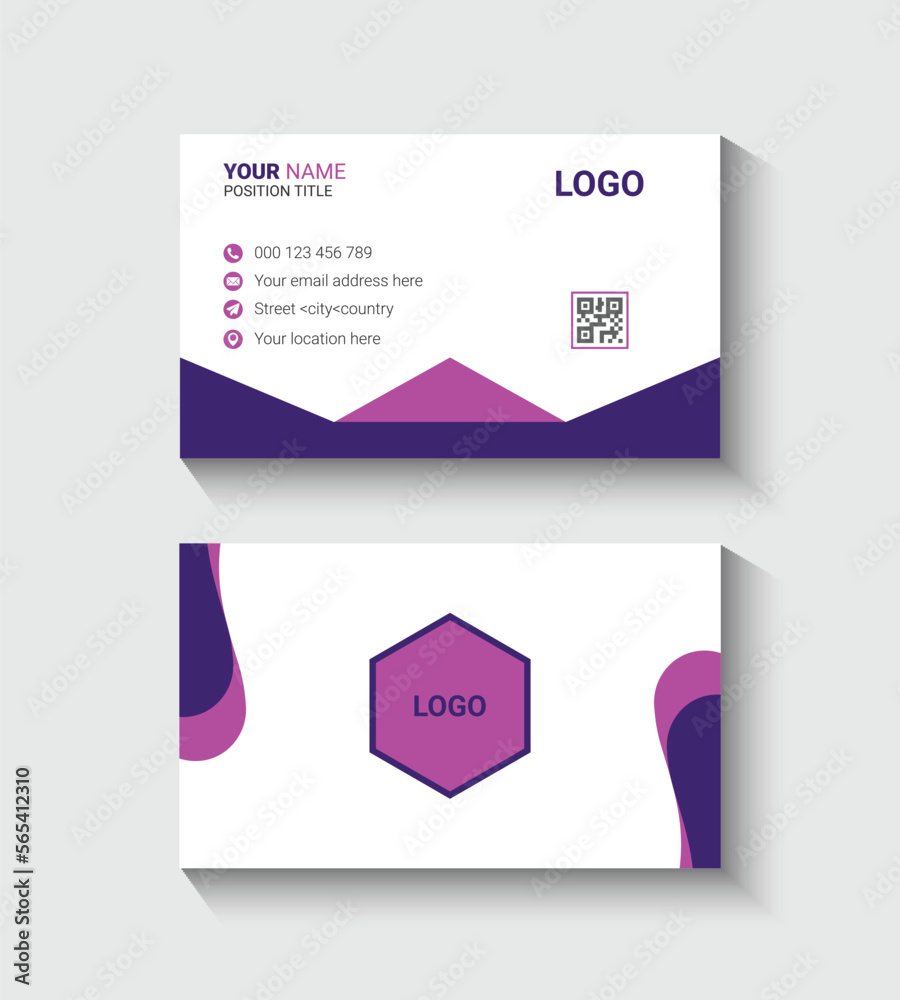 Fototapeta premium Simple and modern colorful business card design template