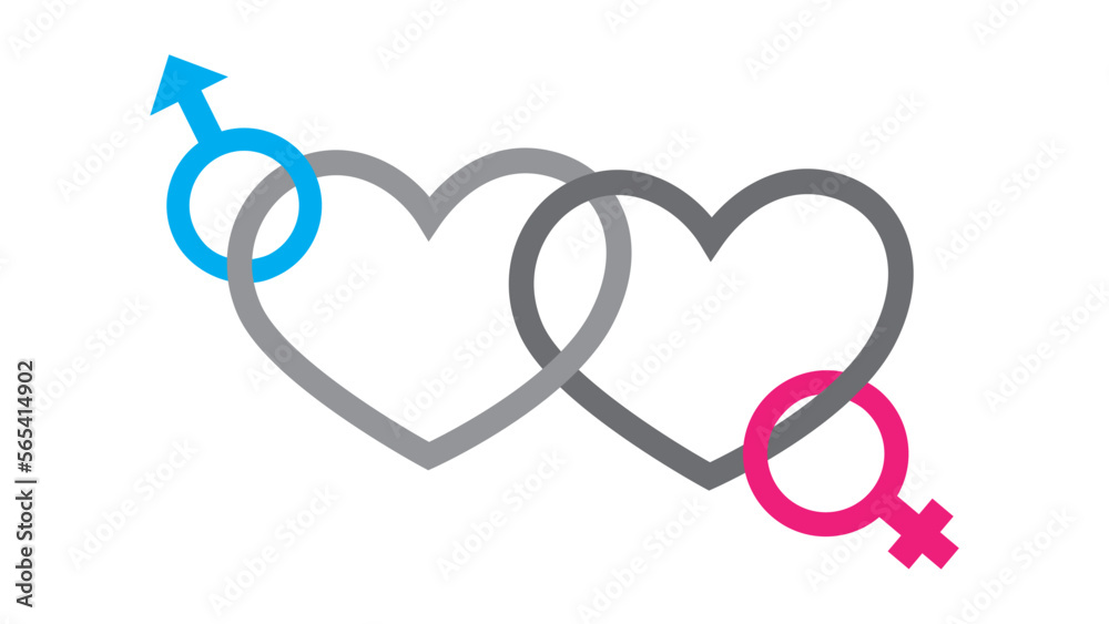 Male and female symbols, signs. Pink and blue male female icon.Vector Male and female symbols, signs. Pink and blue male female icon.Vector