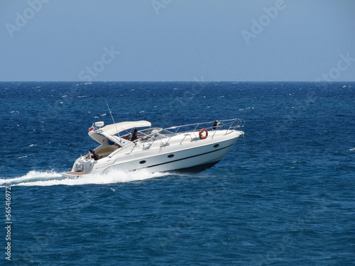 luxury boat in the sea