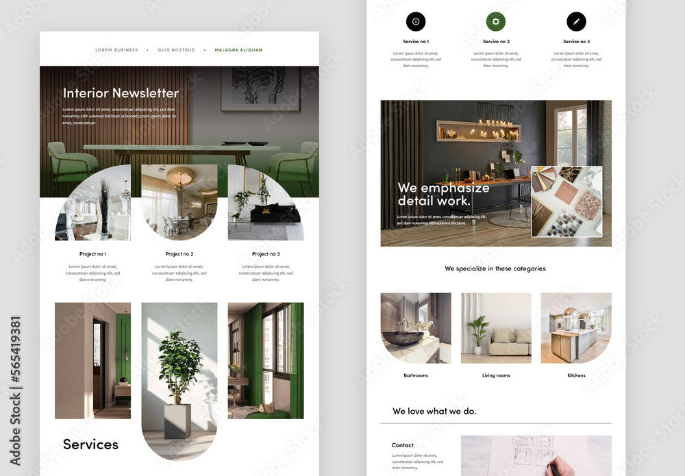 Newsletter Layout For Interior Design Purposes Stock Template Adobe Stock